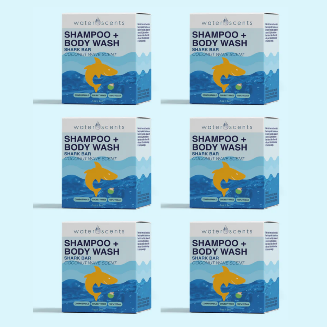 Shark Bar Shampoo & Body Wash Coconut Wave- 6 pack