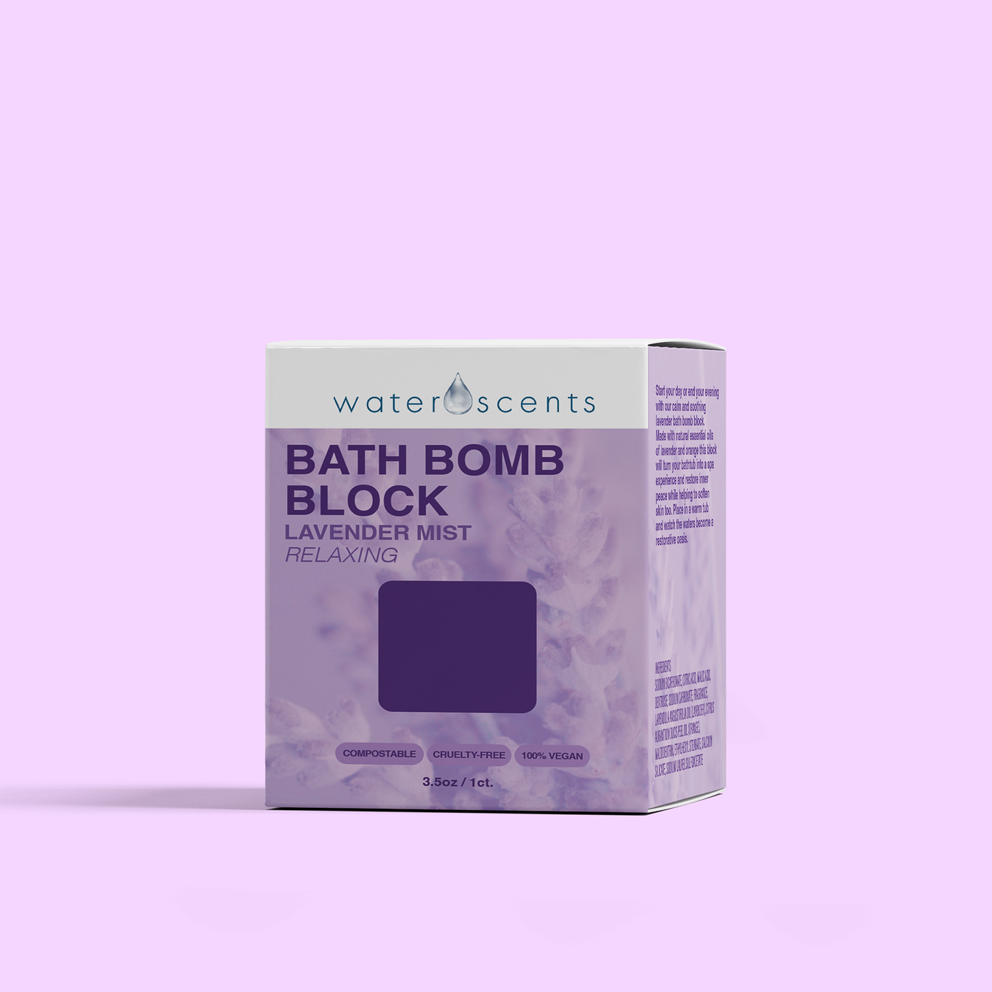 Lavender Mist Bath Bomb Block