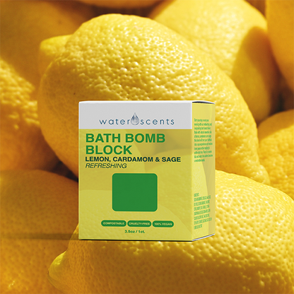 Lemon, Cardamom & Sage Bath Bomb Block